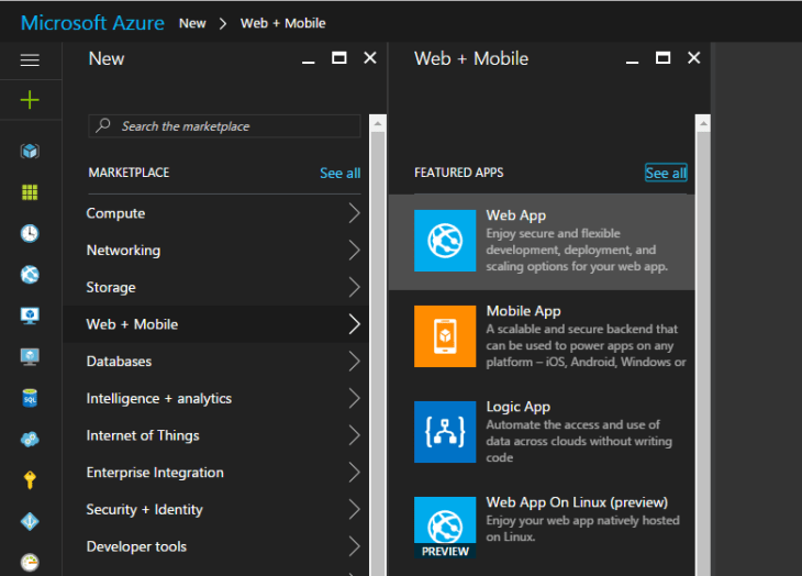 1-createwebapponazure