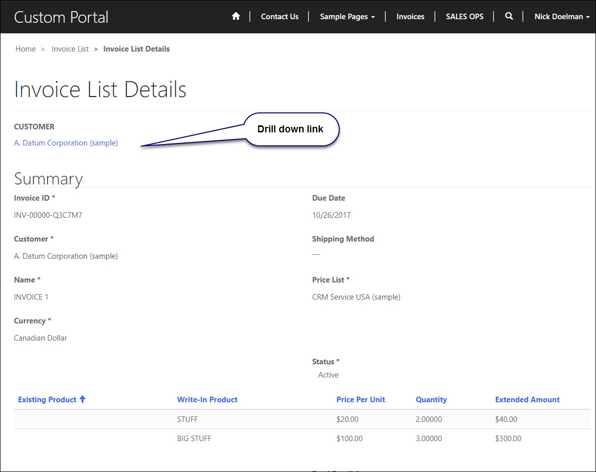 Creating a Drill Down Link on a Dynamics 365 Portal Entity Form – The ...