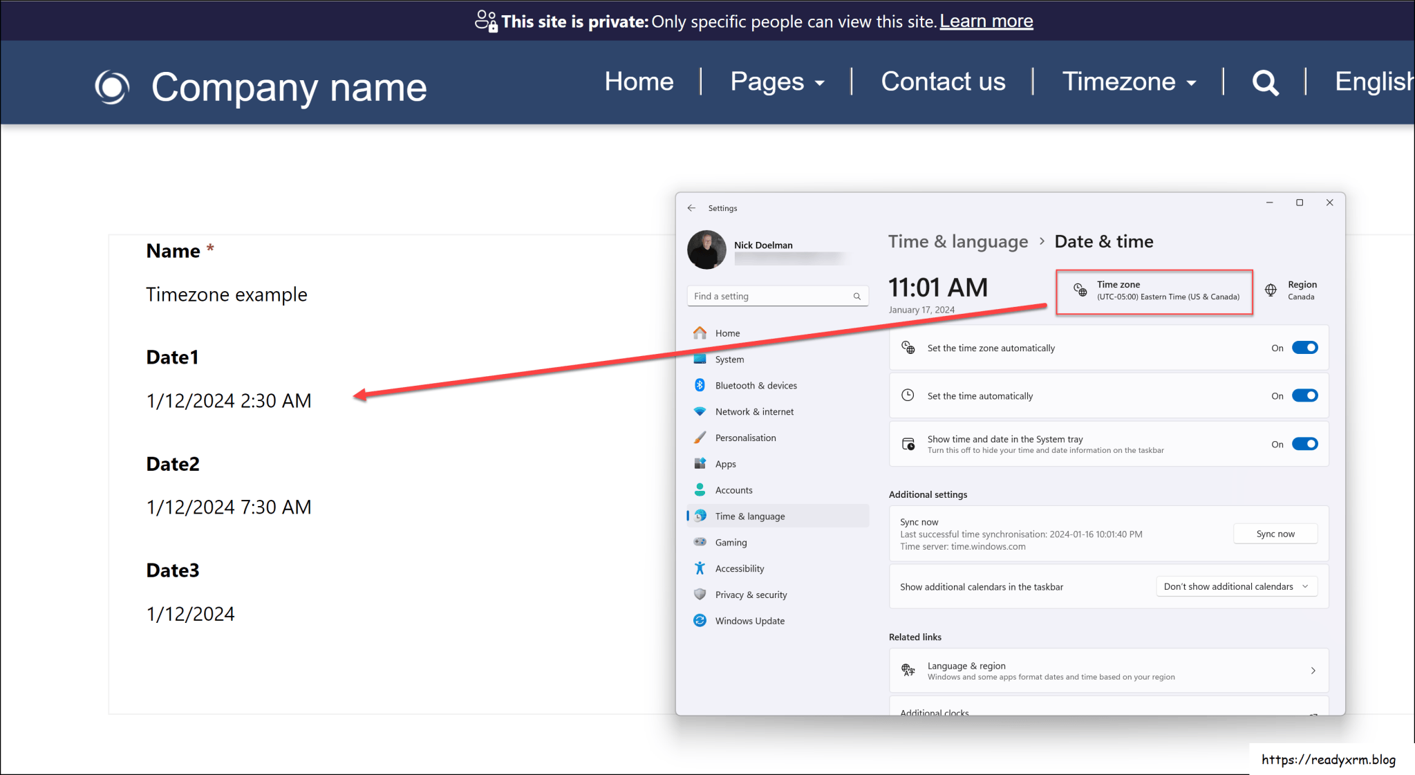 Date and time columns in Dataverse – The ReadyXRM Blog by Nick Doelman