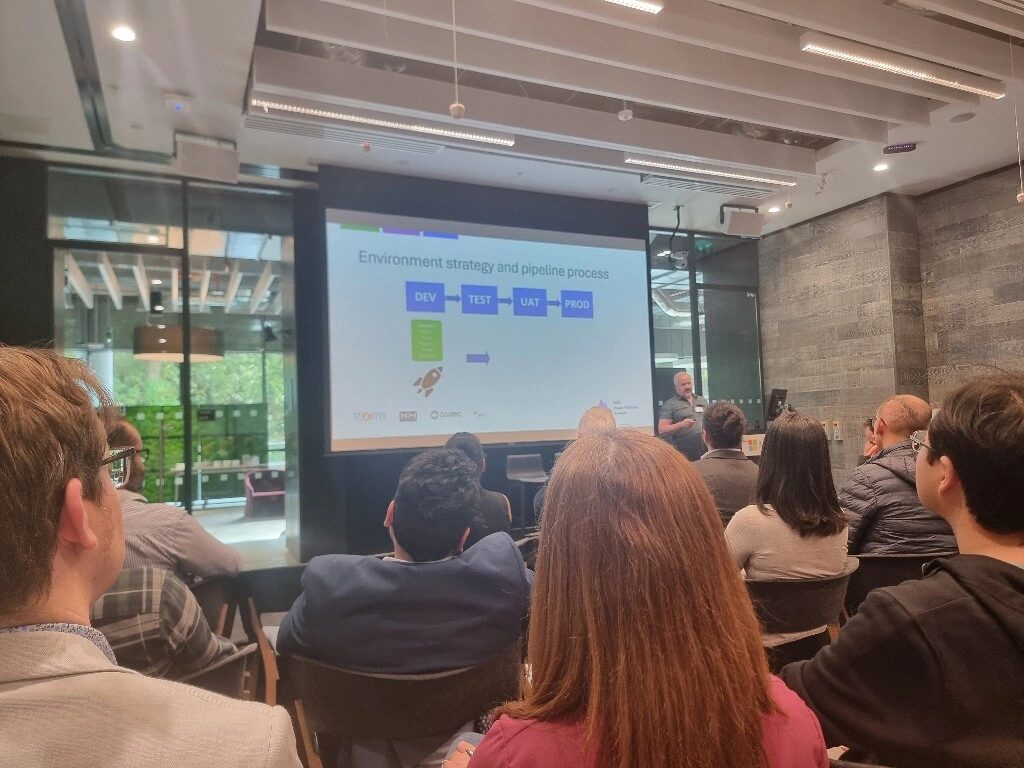 A full room at a community event