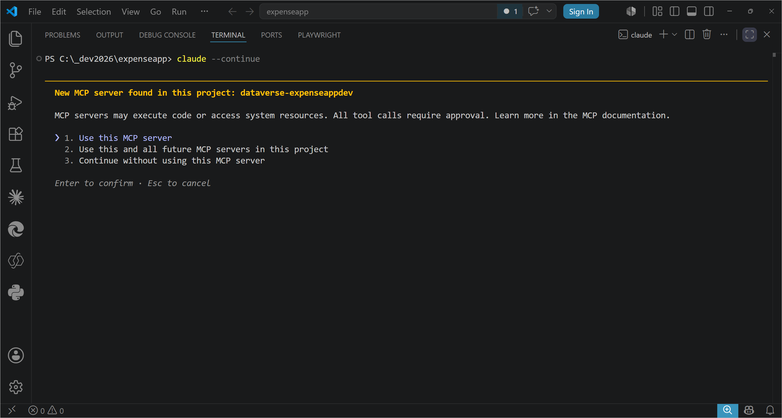 Approving the new Dataverse MCP server
